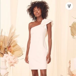 White one shoulder lulus dress